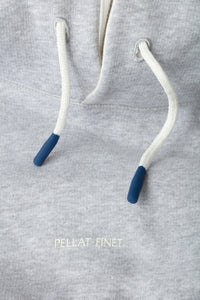 Sweat à capuche unisexe Jackie Cana en coton - Gris Clair & Lait