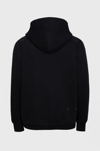 Sweat à capuche unisexe Jackie en coton - Noir & Encre & Lait