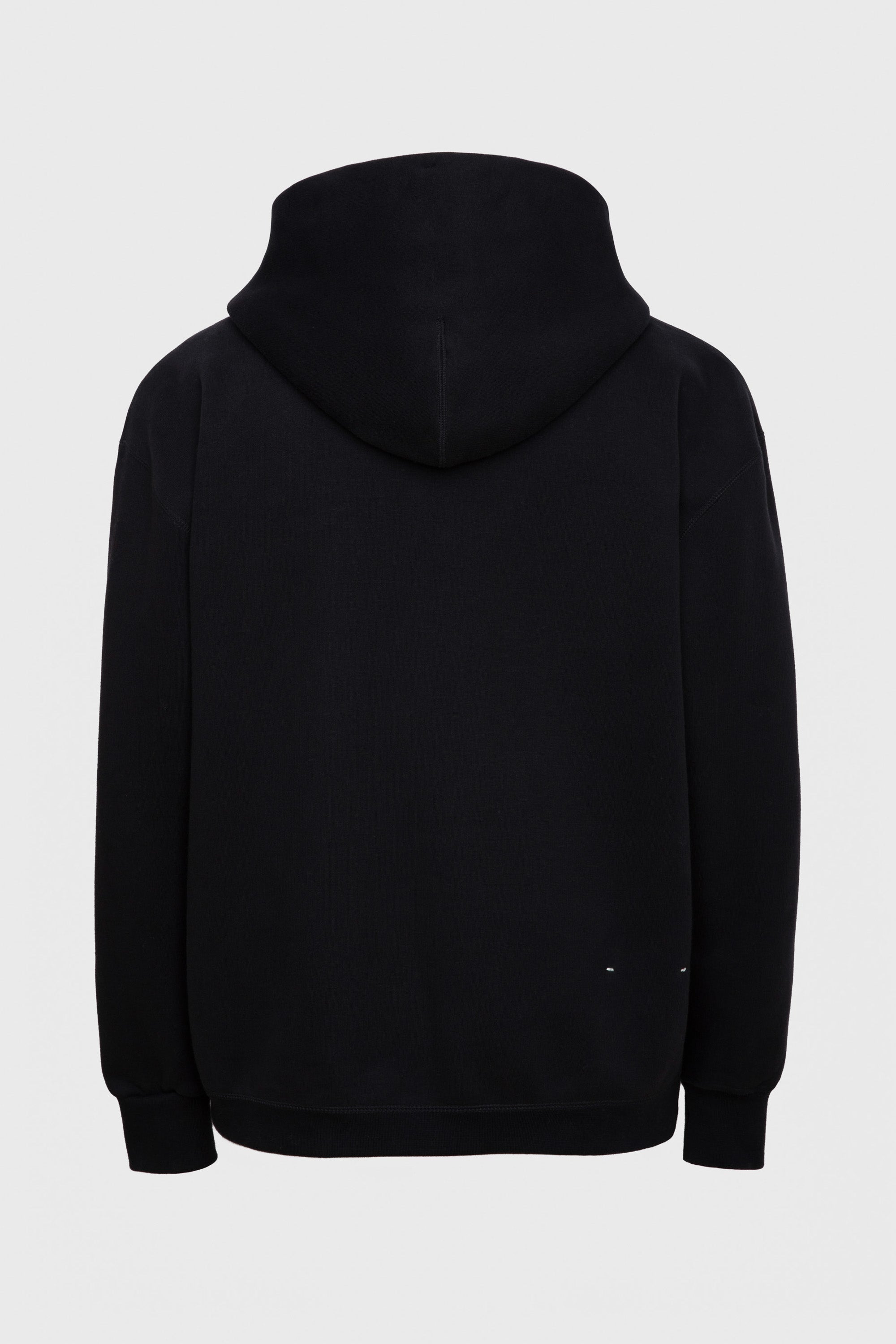 Sweat à capuche unisexe Jackie en coton - Noir & Encre & Lait