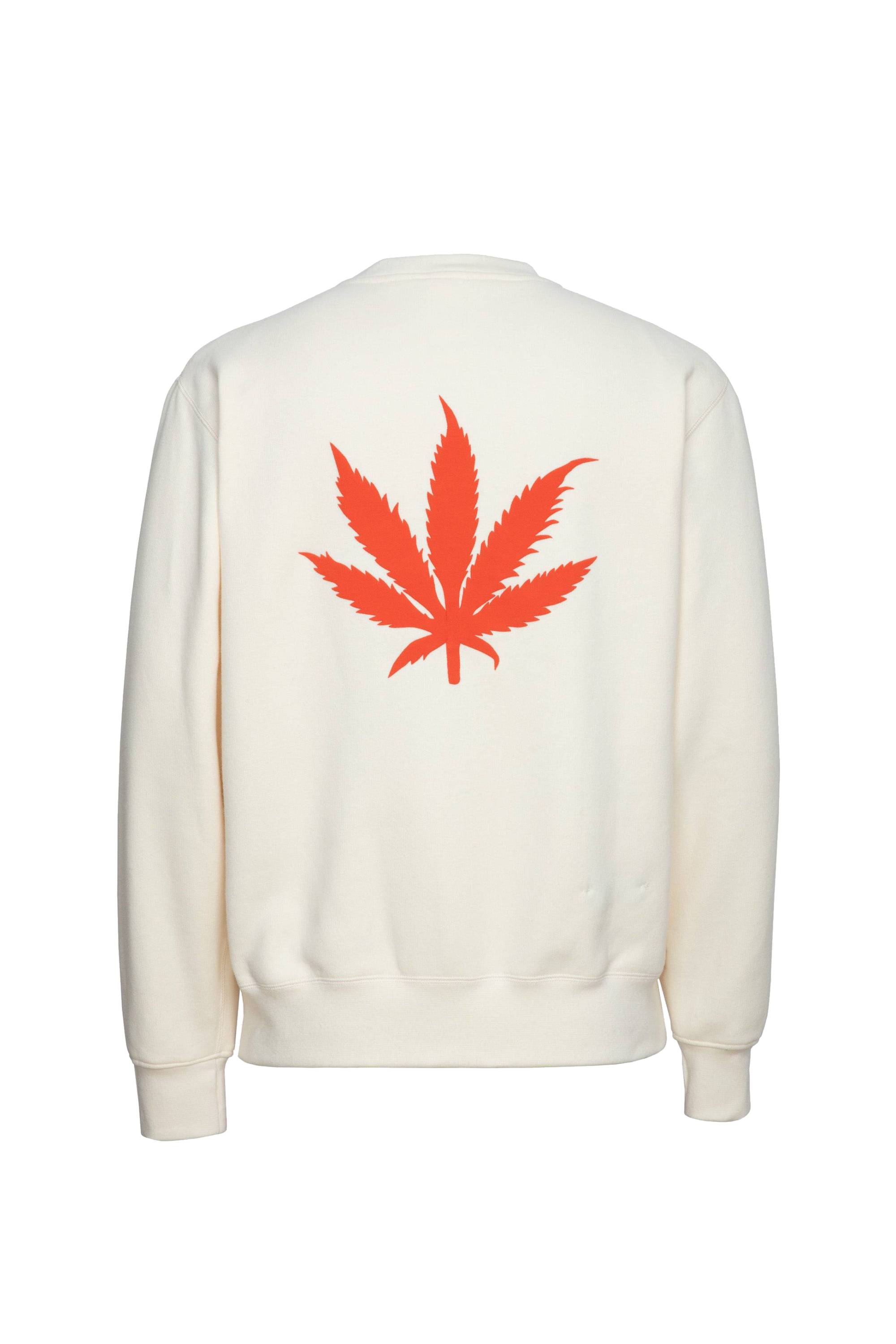 Sweatshirt unisexe Sam Cana en coton - Lait & Tangerine