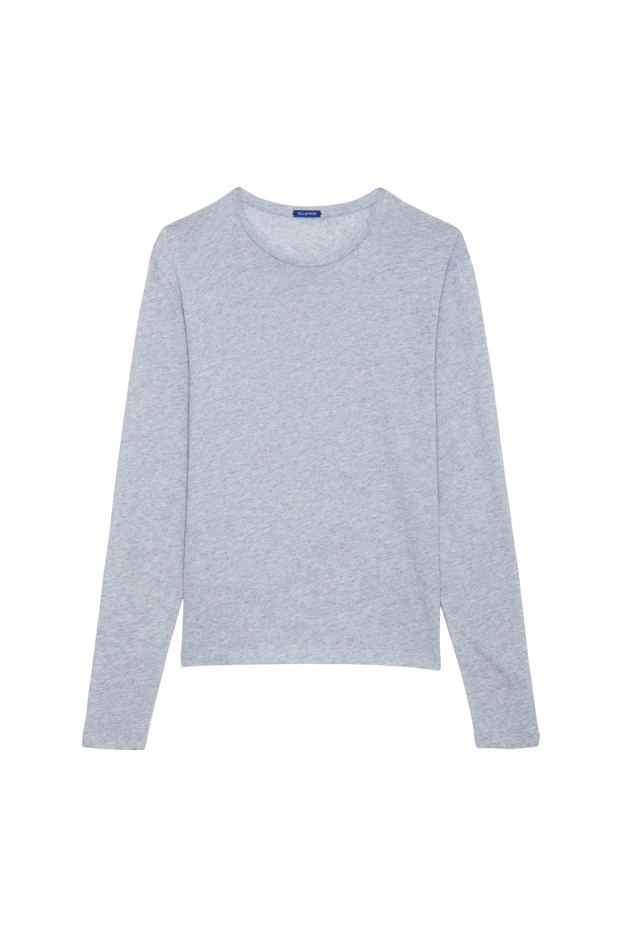 T-shirt unisexe manches longues Terry en coton - Gris Clair