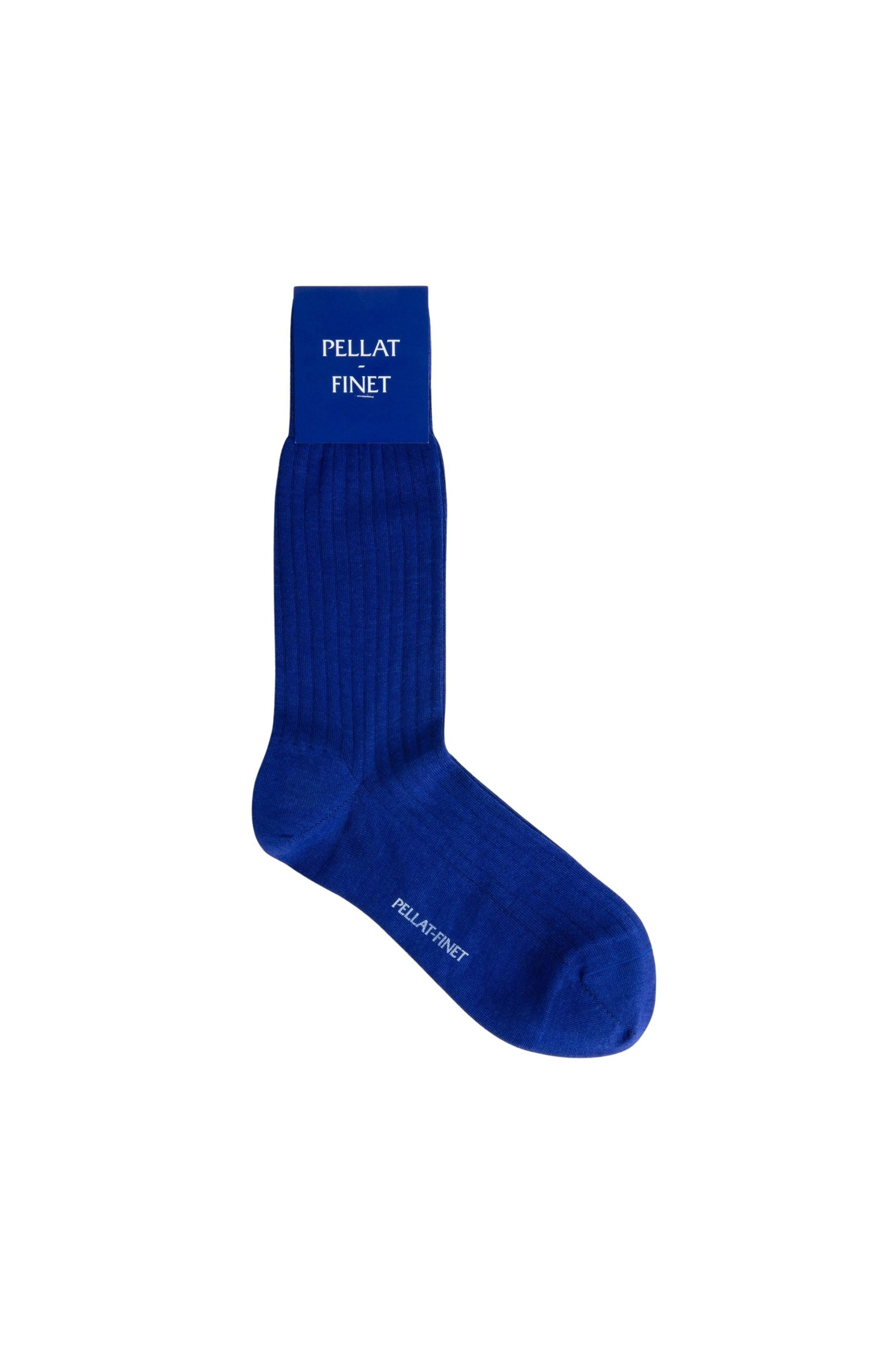 Chaussettes unisexes en cachemire & soie - Bleu Pellat