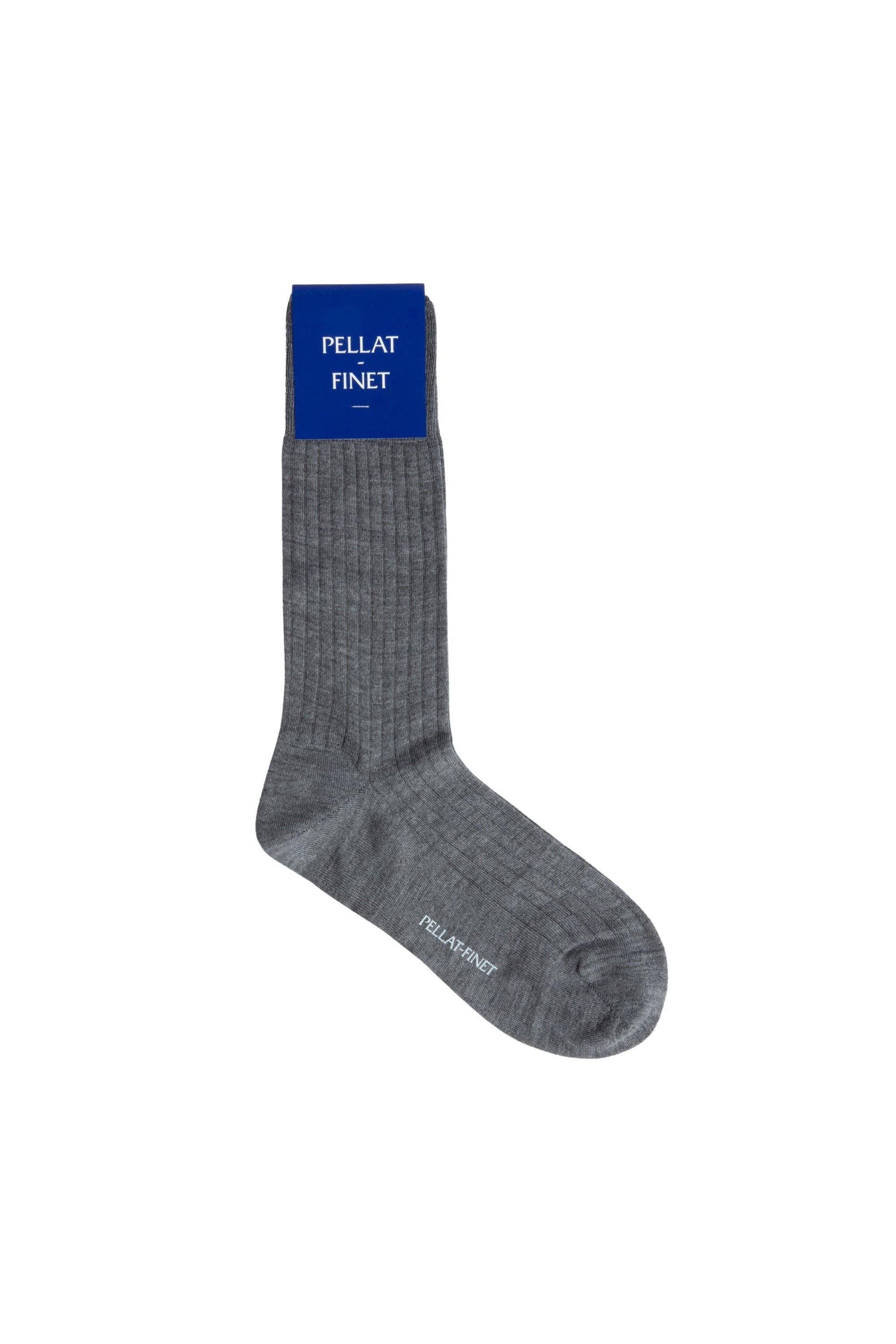 Chaussettes unisexes en cachemire & soie - Gris Moyen