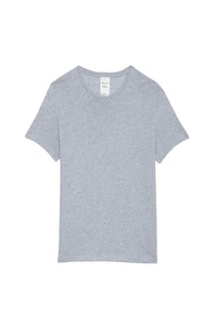 T-shirt unisexe Thierry manches courtes en coton - Gris Clair