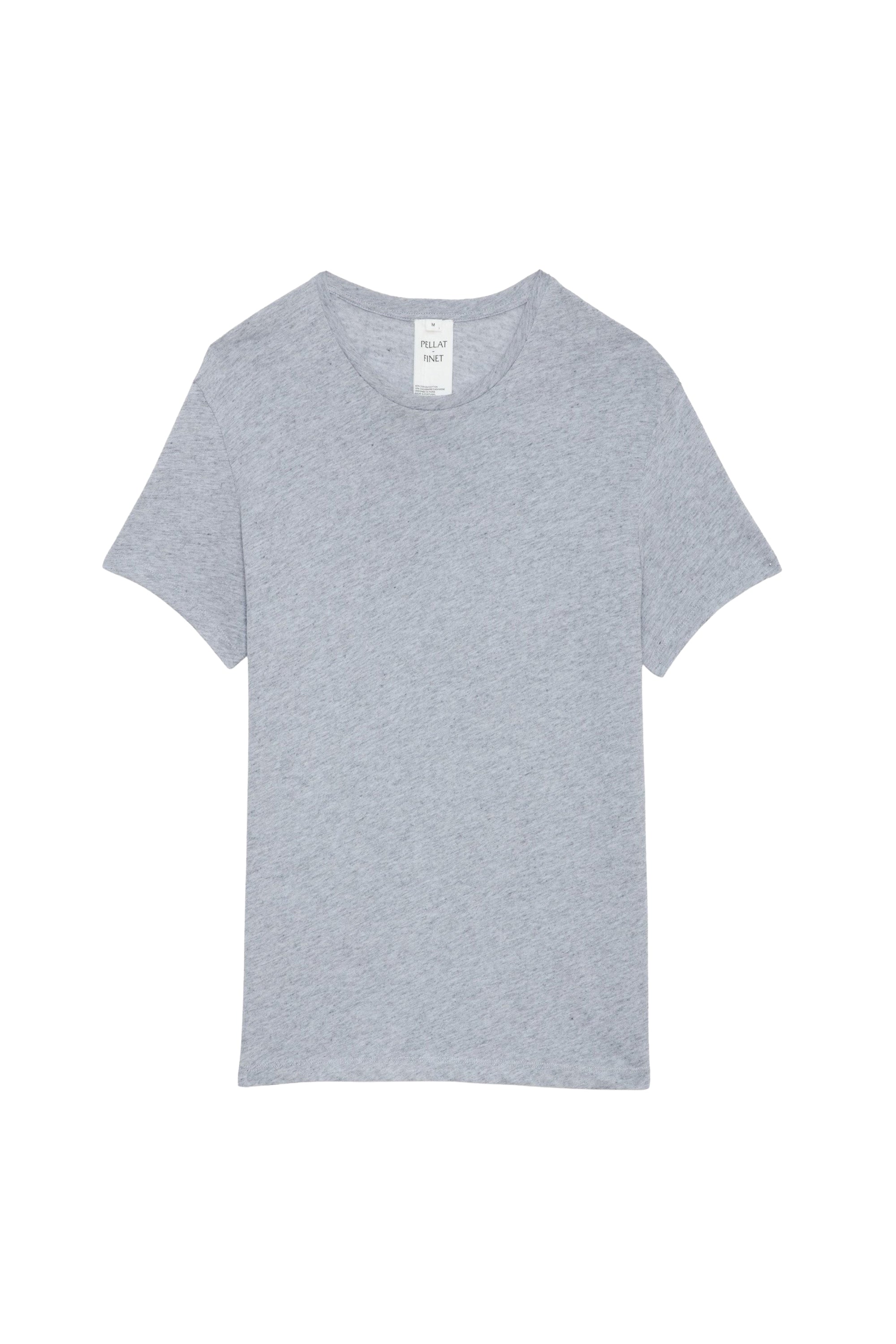 T-shirt unisexe Thierry manches courtes en coton - Gris Clair