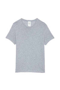 T-shirt unisexe Thierry manches courtes en coton - Gris Clair