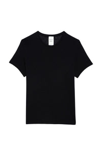 T-shirt unisexe Thierry manches courtes en coton - Noir