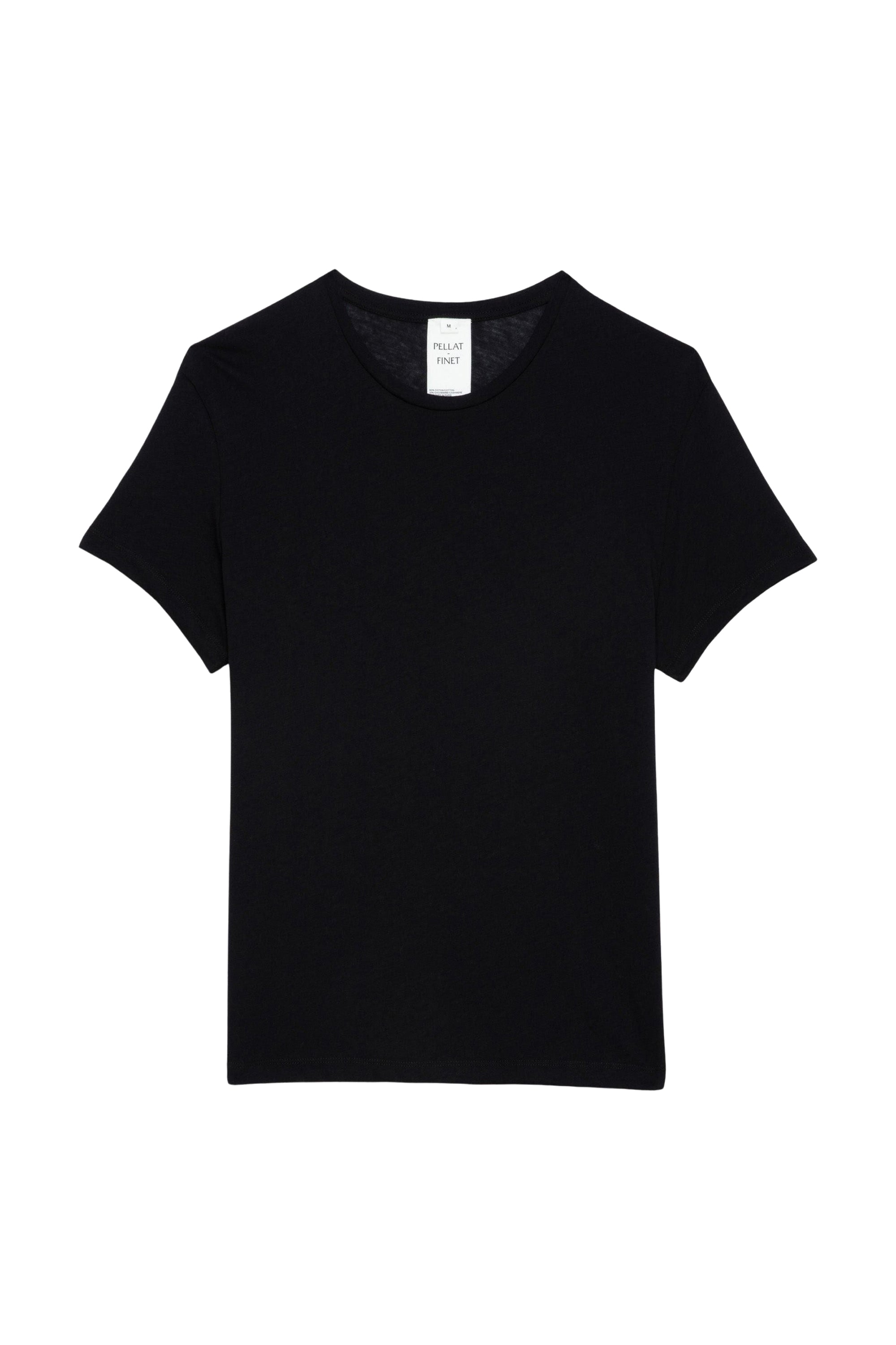 T-shirt unisexe Thierry manches courtes en coton - Noir