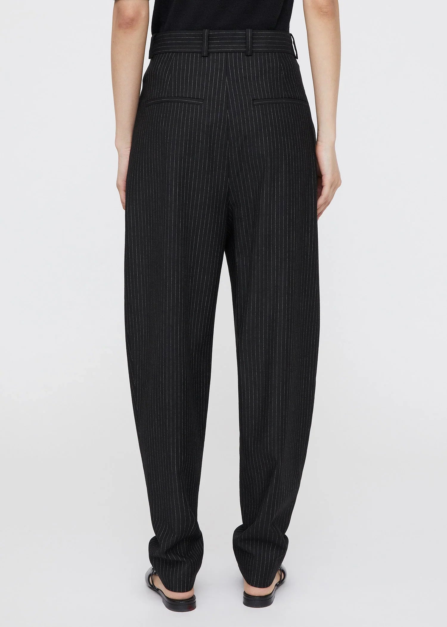 Pantalon fuselé - Black Pinstripe