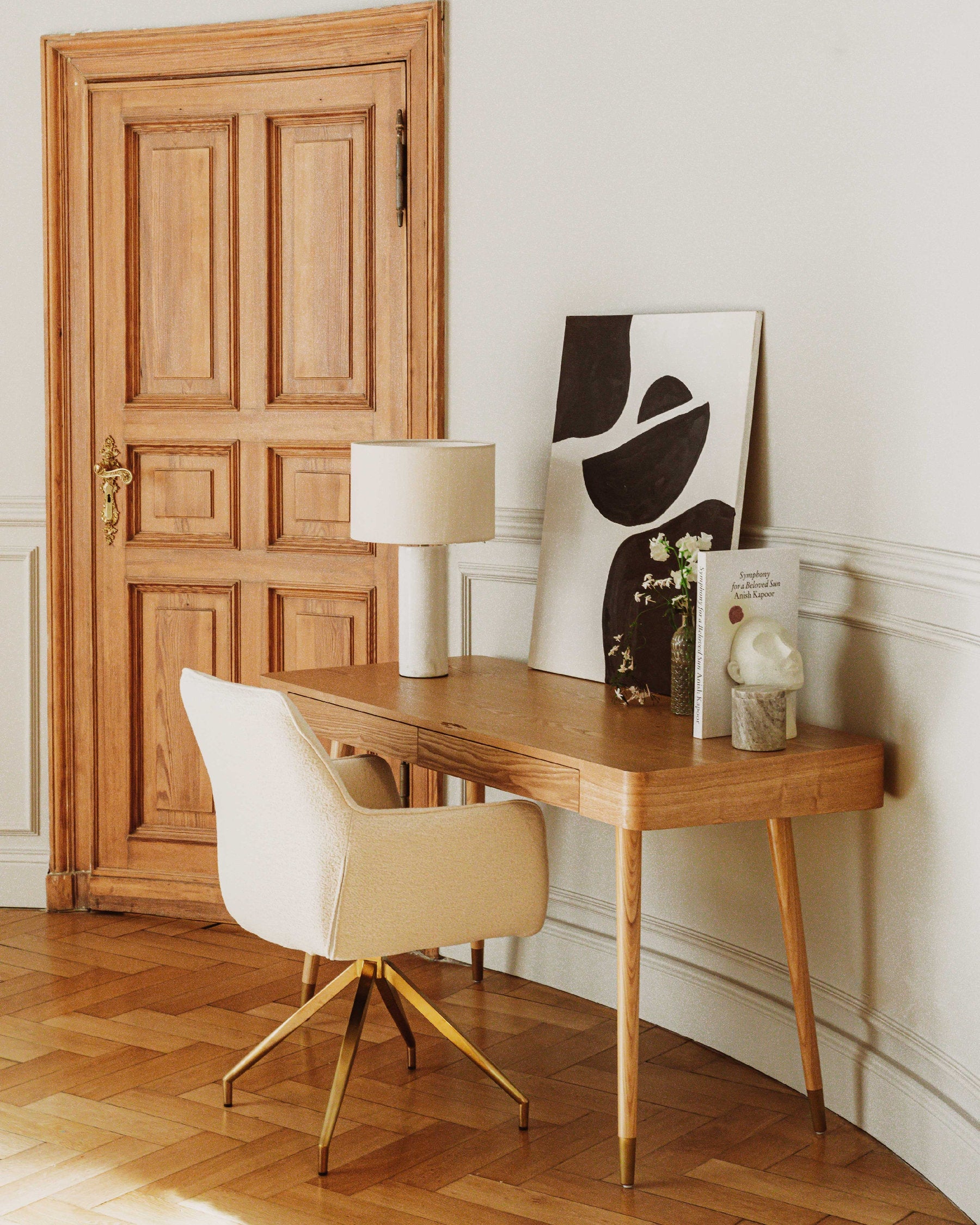 Bureau design Vinyle - Bois naturel