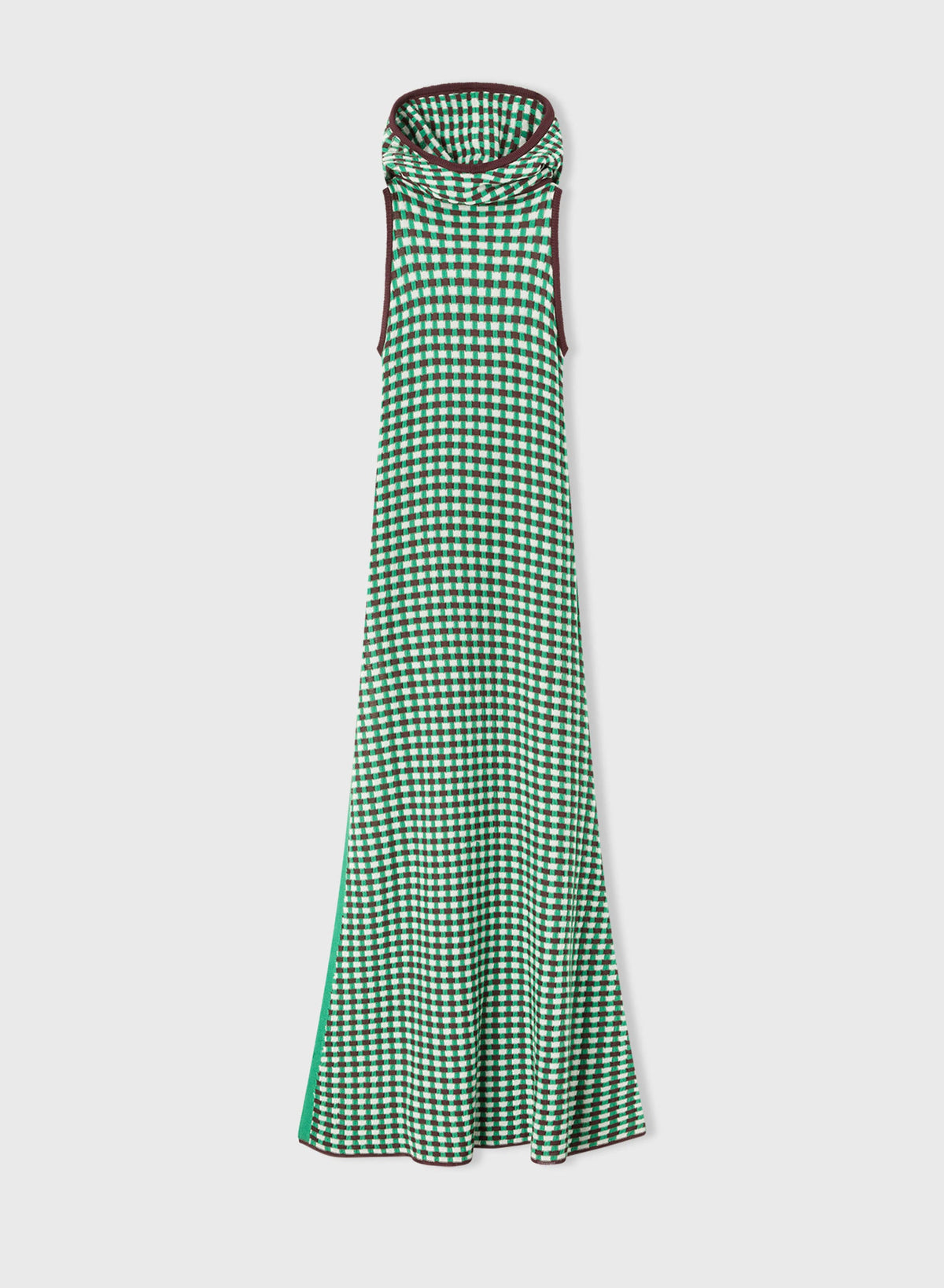 GREEN HOODED TUNIC DRESS
