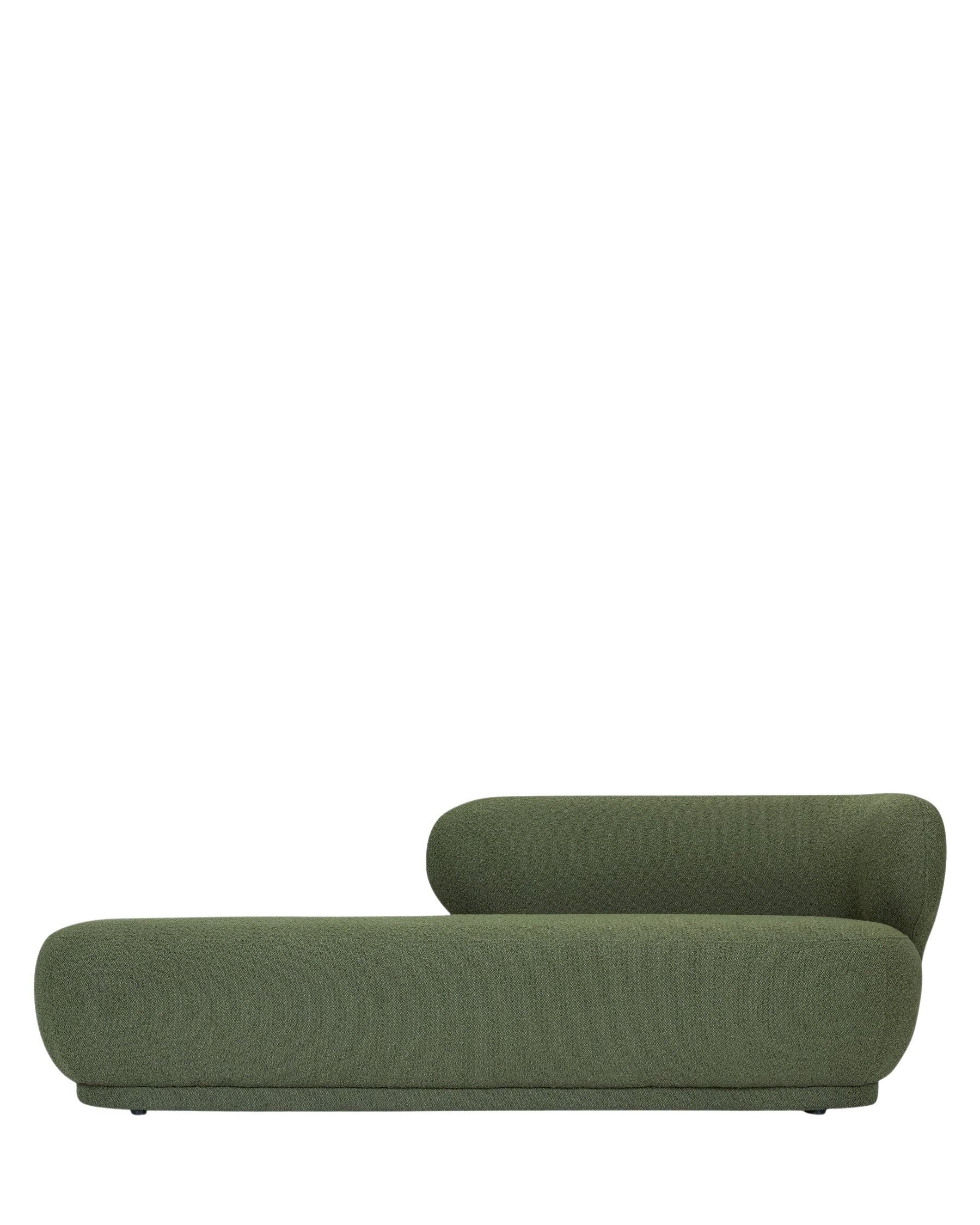 Méridienne accoudoir droite Giulia - Vert kaki