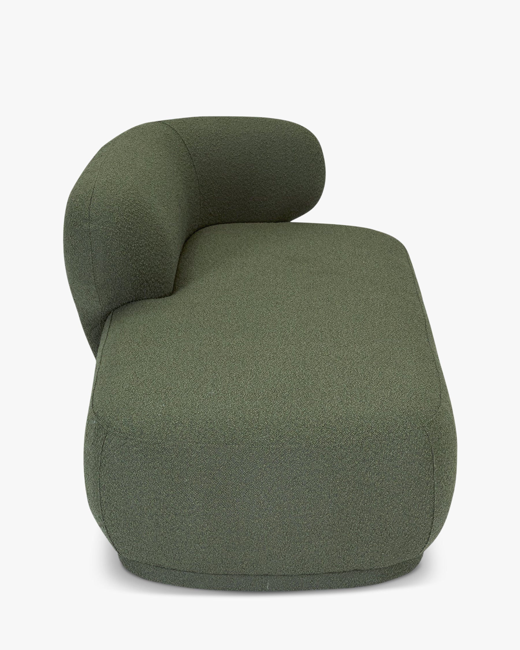 Méridienne accoudoir droite Giulia - Vert kaki