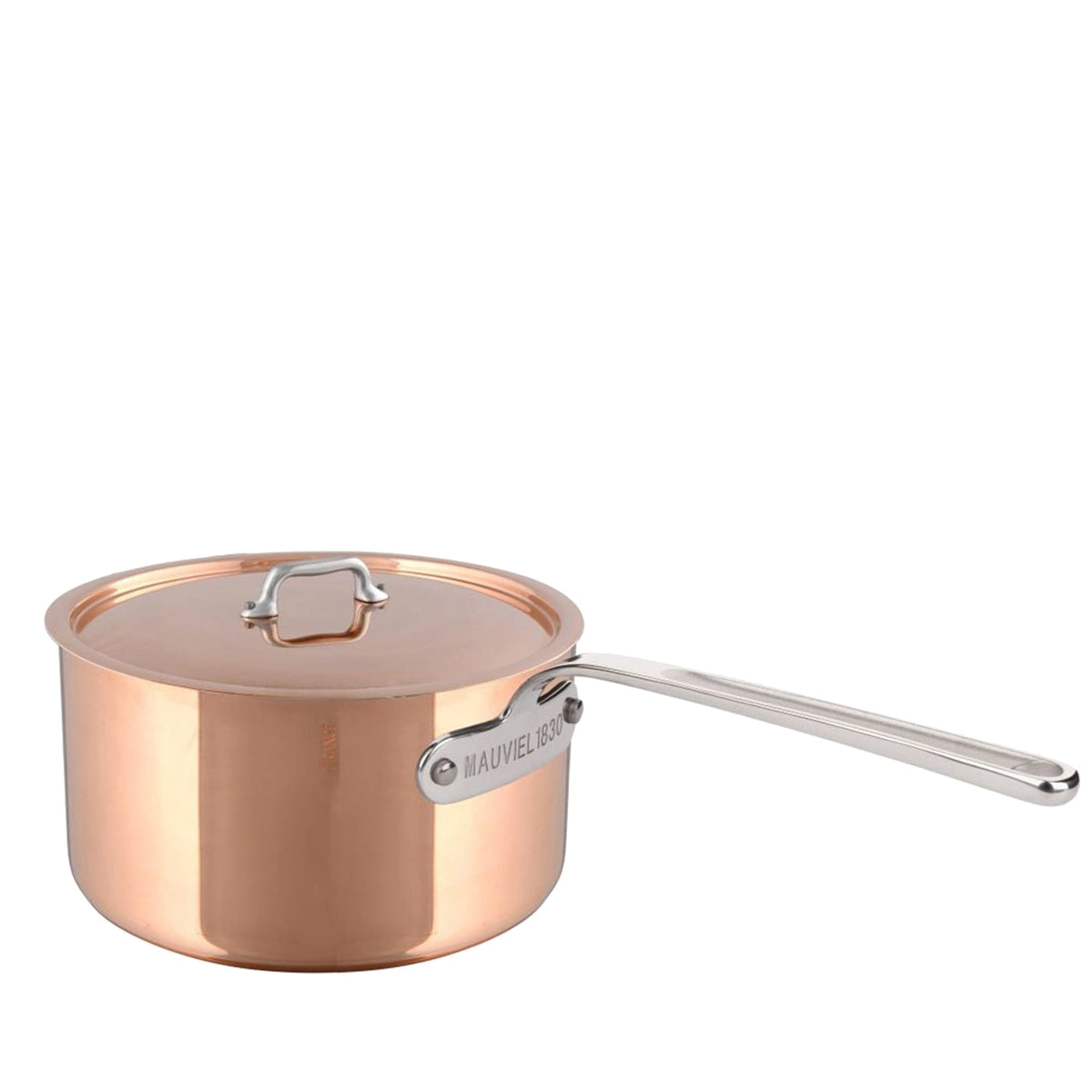 M'150 16cm copper saucepan with lid