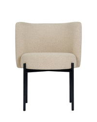 Chaise Ray - Beige Sésame & Métal Noir