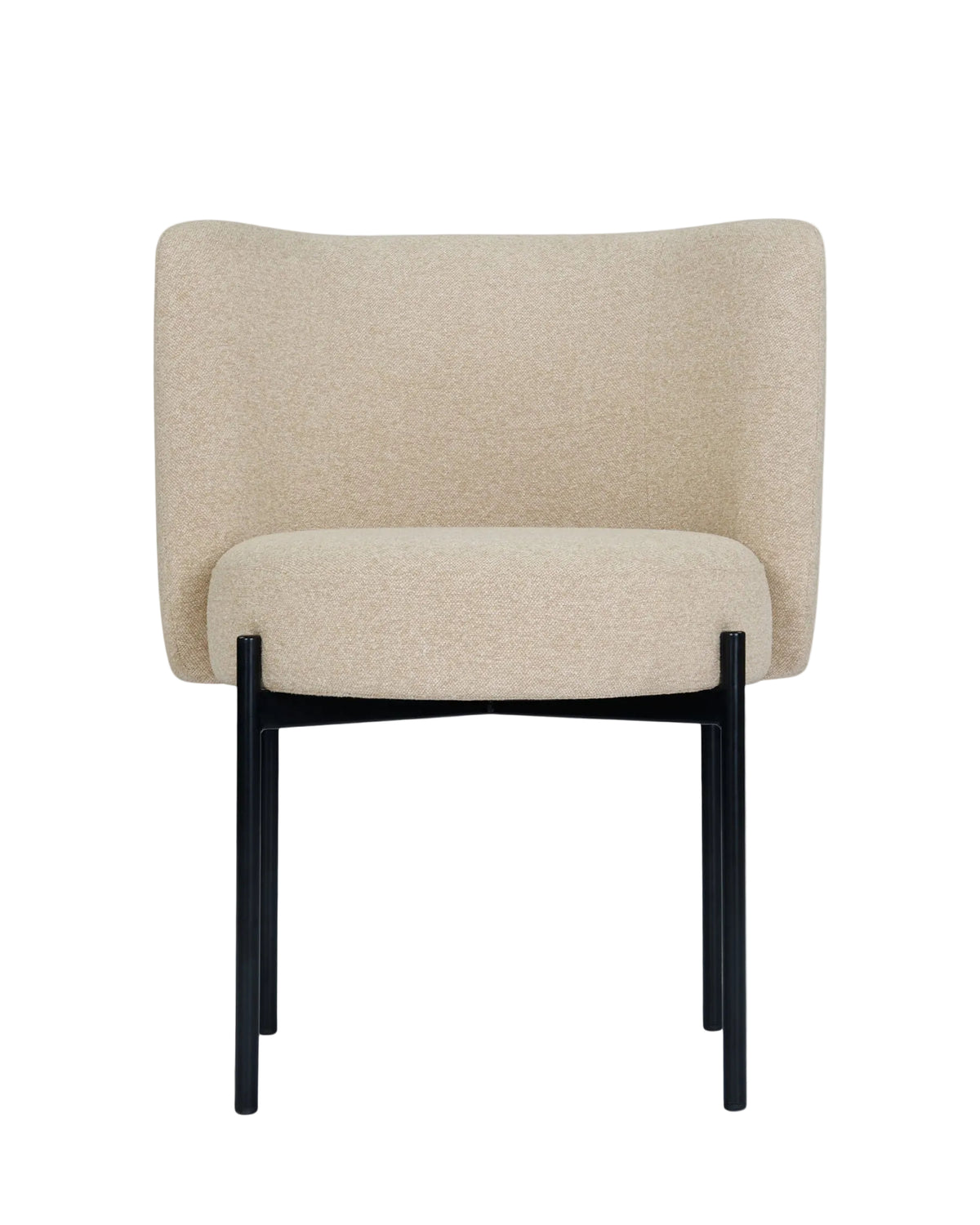 Chaise Ray - Beige Sésame & Métal Noir