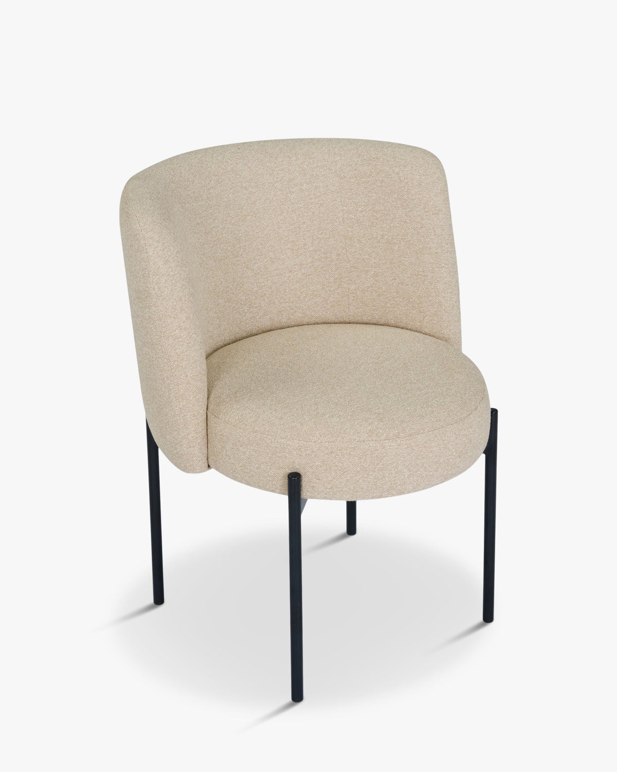Chaise Ray - Beige Sésame & Métal Noir