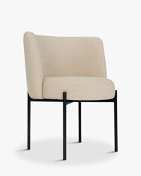 Chaise Ray - Beige Sésame & Métal Noir
