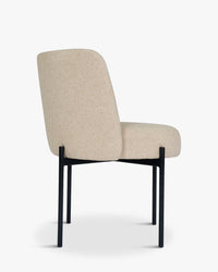 Chaise Ray - Beige Sésame & Métal Noir