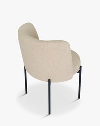 Chaise Ray - Beige Sésame & Métal Noir
