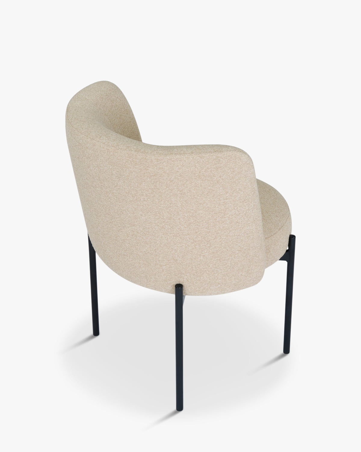Chaise Ray - Beige Sésame & Métal Noir