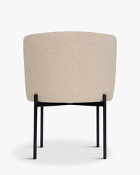 Chaise Ray - Beige Sésame & Métal Noir