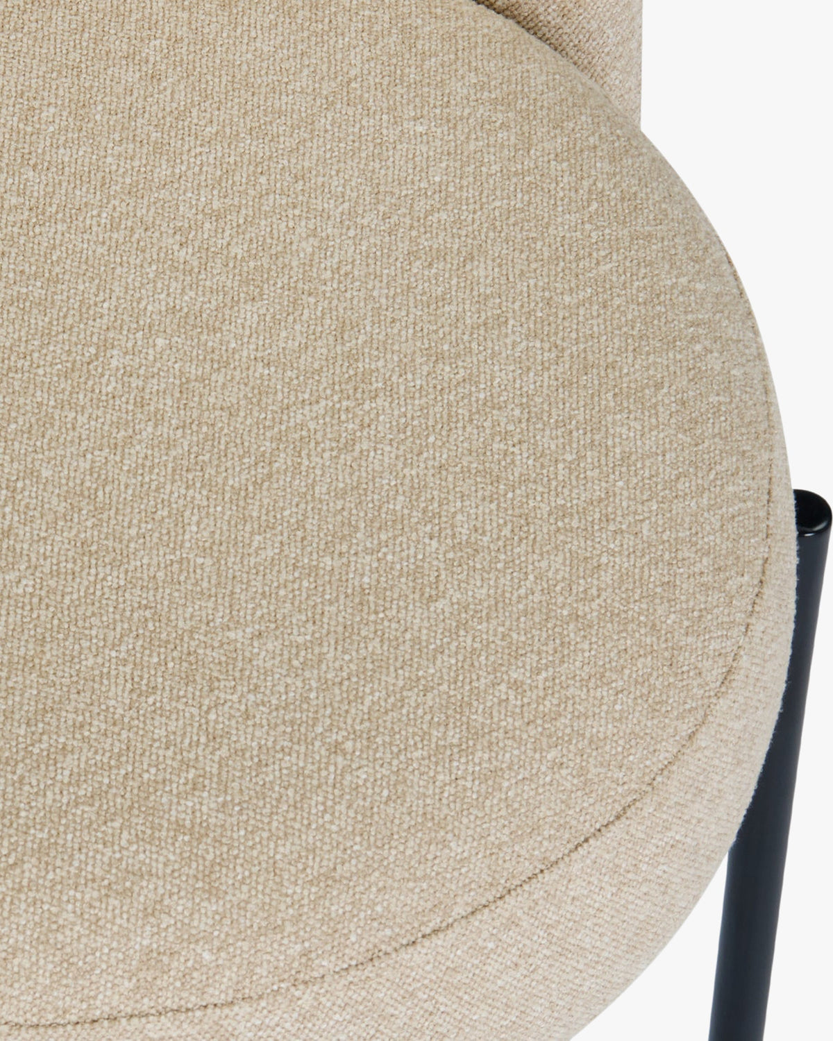 Chaise Ray - Beige Sésame & Métal Noir