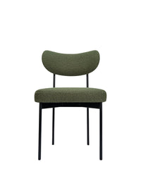 Chaise Jasper en tissu bouclé - Vert kaki