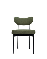 Chaise Jasper en tissu bouclé - Vert kaki