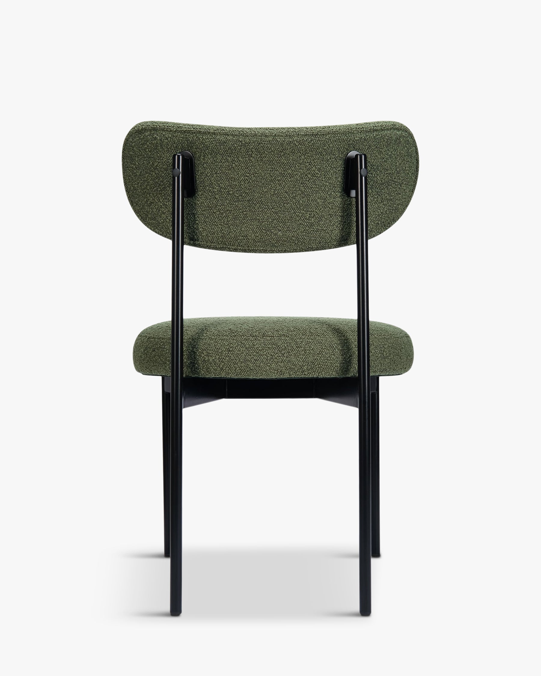Chaise Jasper en tissu bouclé - Vert kaki