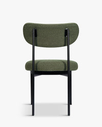 Chaise Jasper en tissu bouclé - Vert kaki