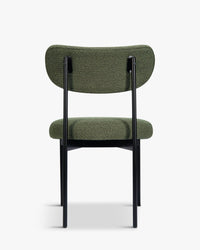 Chaise Jasper en tissu bouclé - Vert kaki