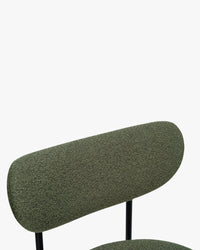 Chaise Jasper en tissu bouclé - Vert kaki