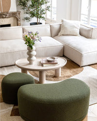 Banc cosy Enzo - Vert Kaki Bouclé