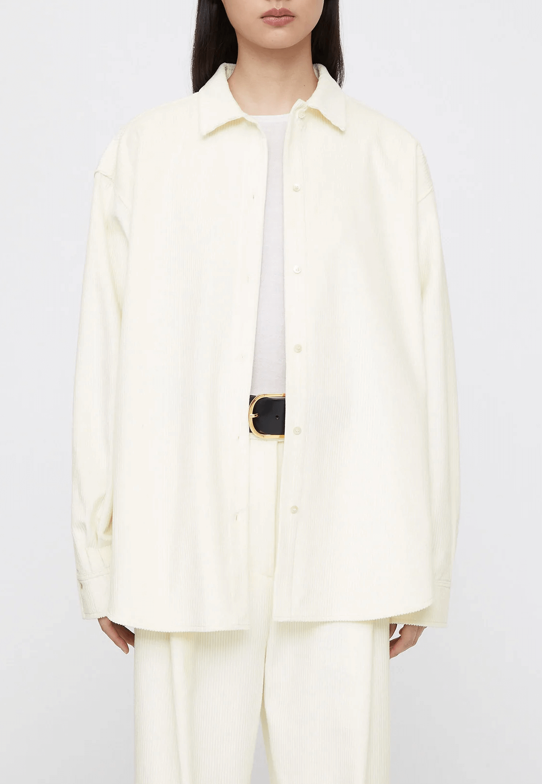 Chemise en velours côtelé - Macadamia