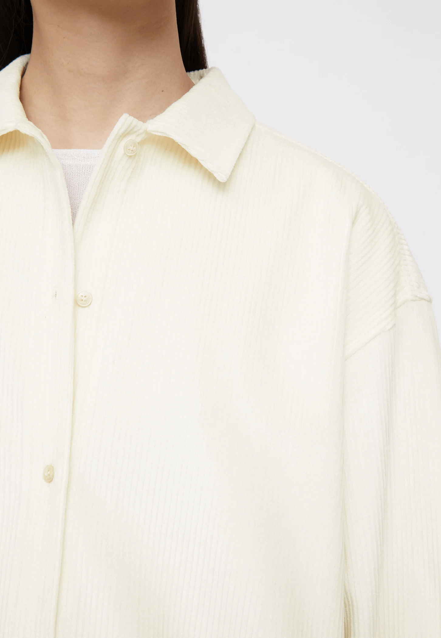 Chemise en velours côtelé - Macadamia