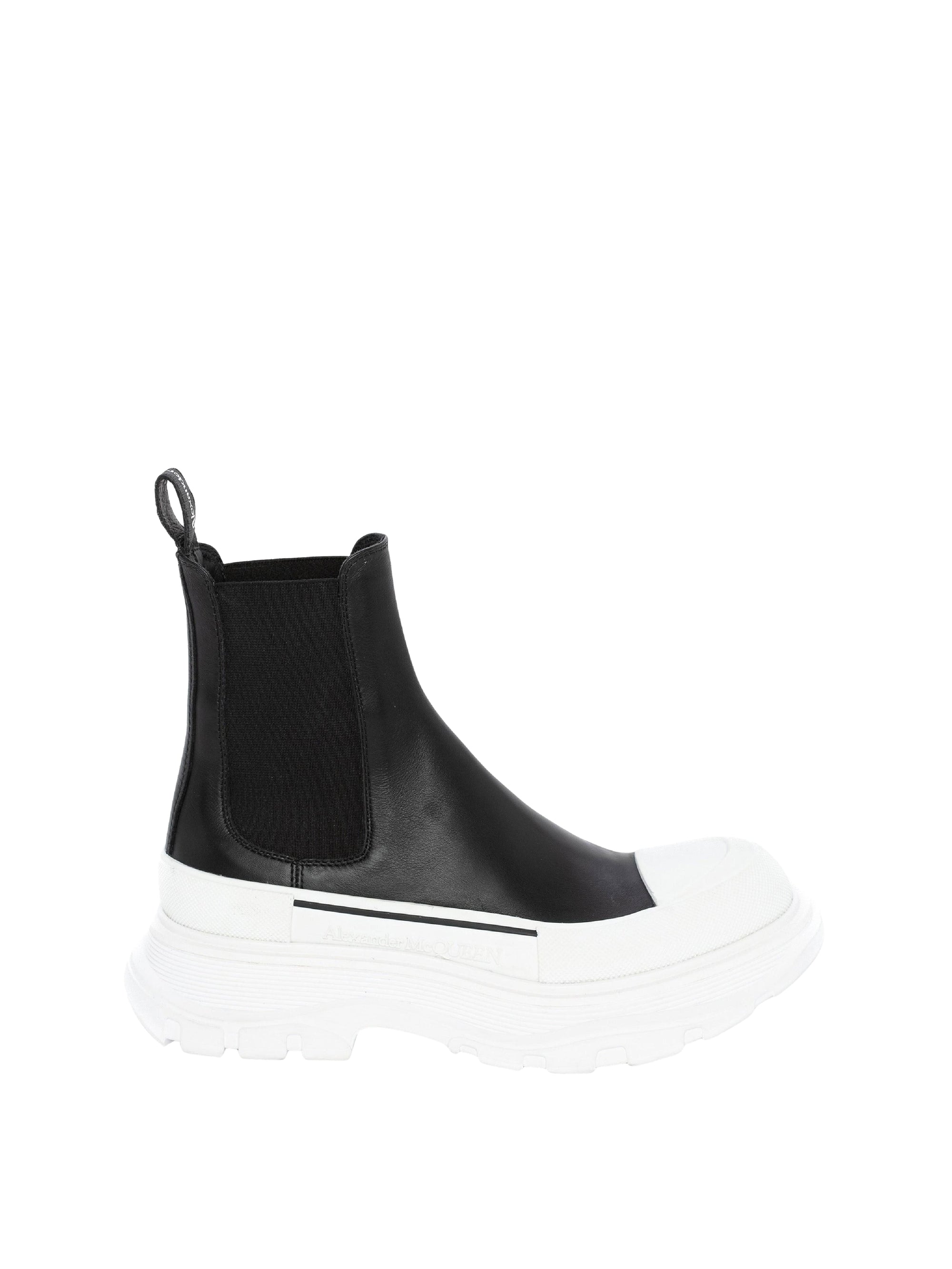 Sneakers montantes Chelsea en cuir - Black