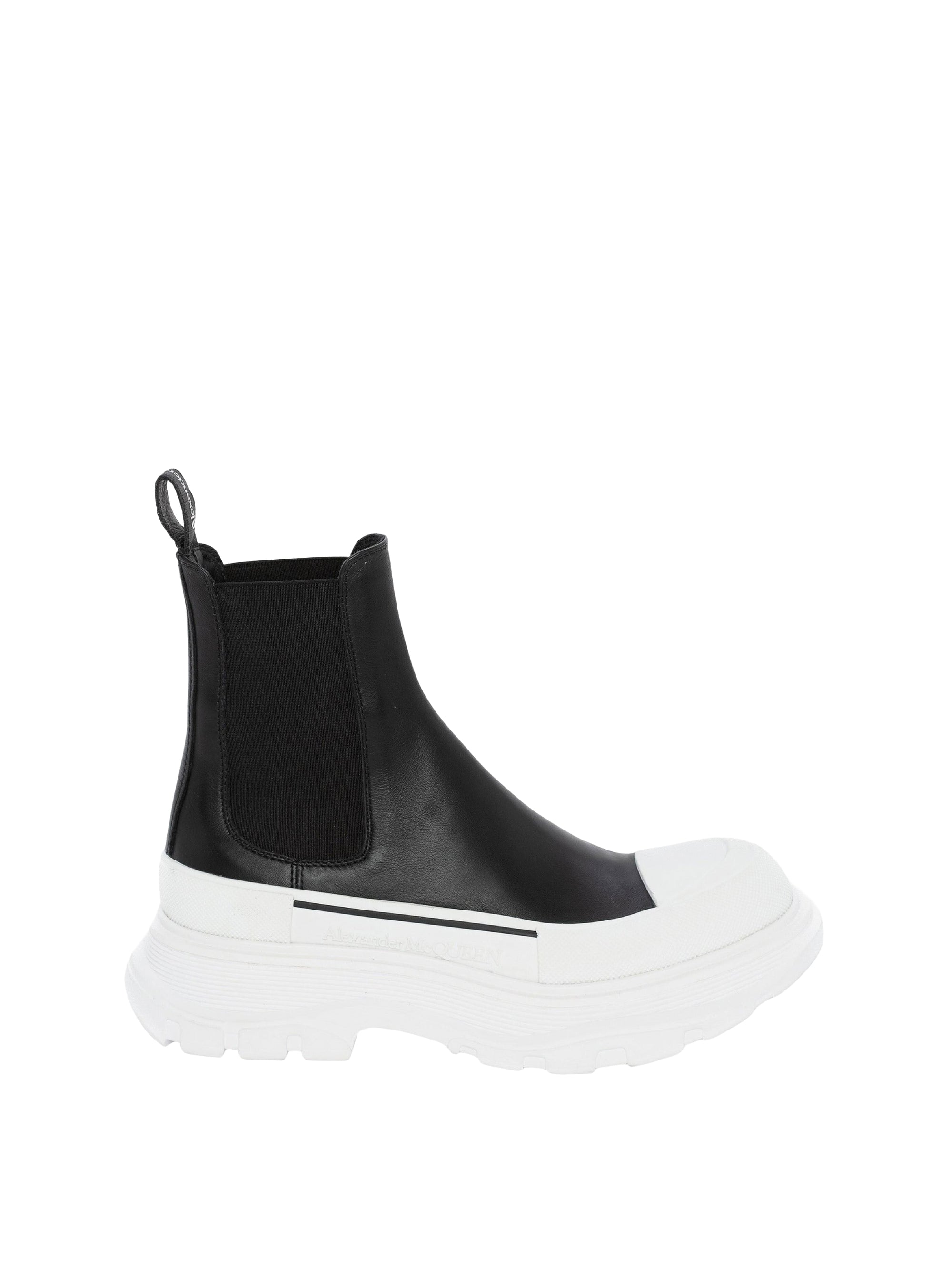 Sneakers montantes Chelsea en cuir - Black