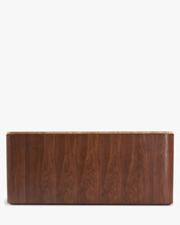Buffet Orion en bois et pierre de Travertin - Travertin