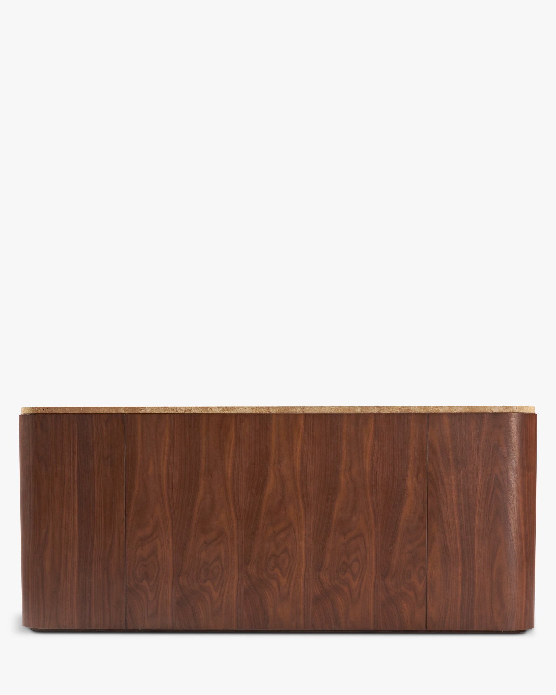 Buffet Orion en bois et pierre de Travertin - Travertin