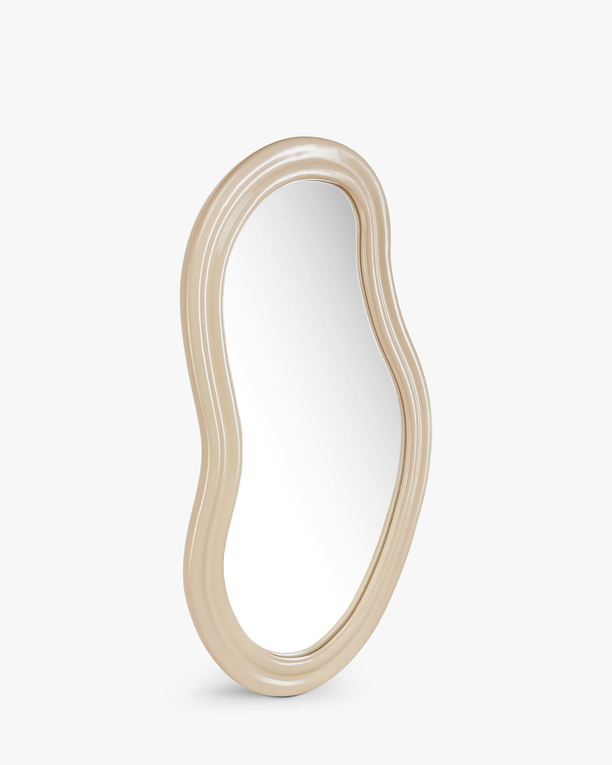 Miroir organique Romy - Verre & Bois Beige Nude