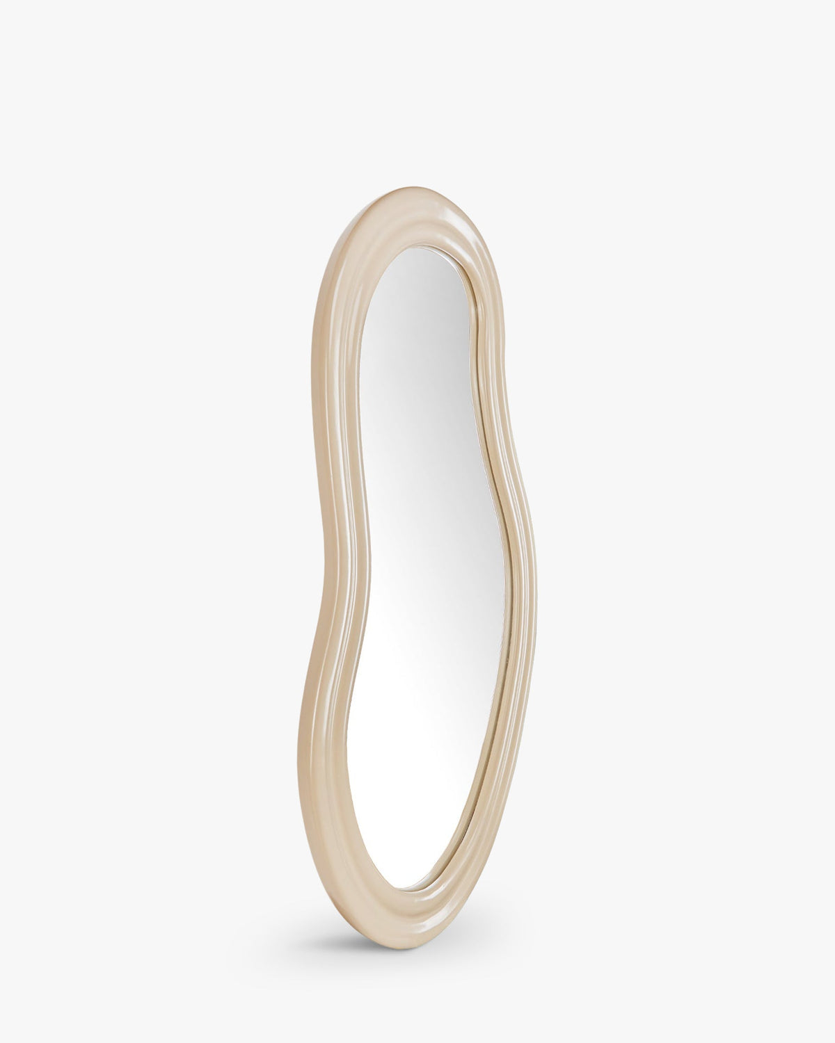 Miroir organique Romy - Verre & Bois Beige Nude