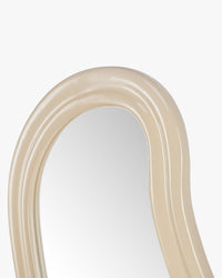Miroir organique Romy - Verre & Bois Beige Nude