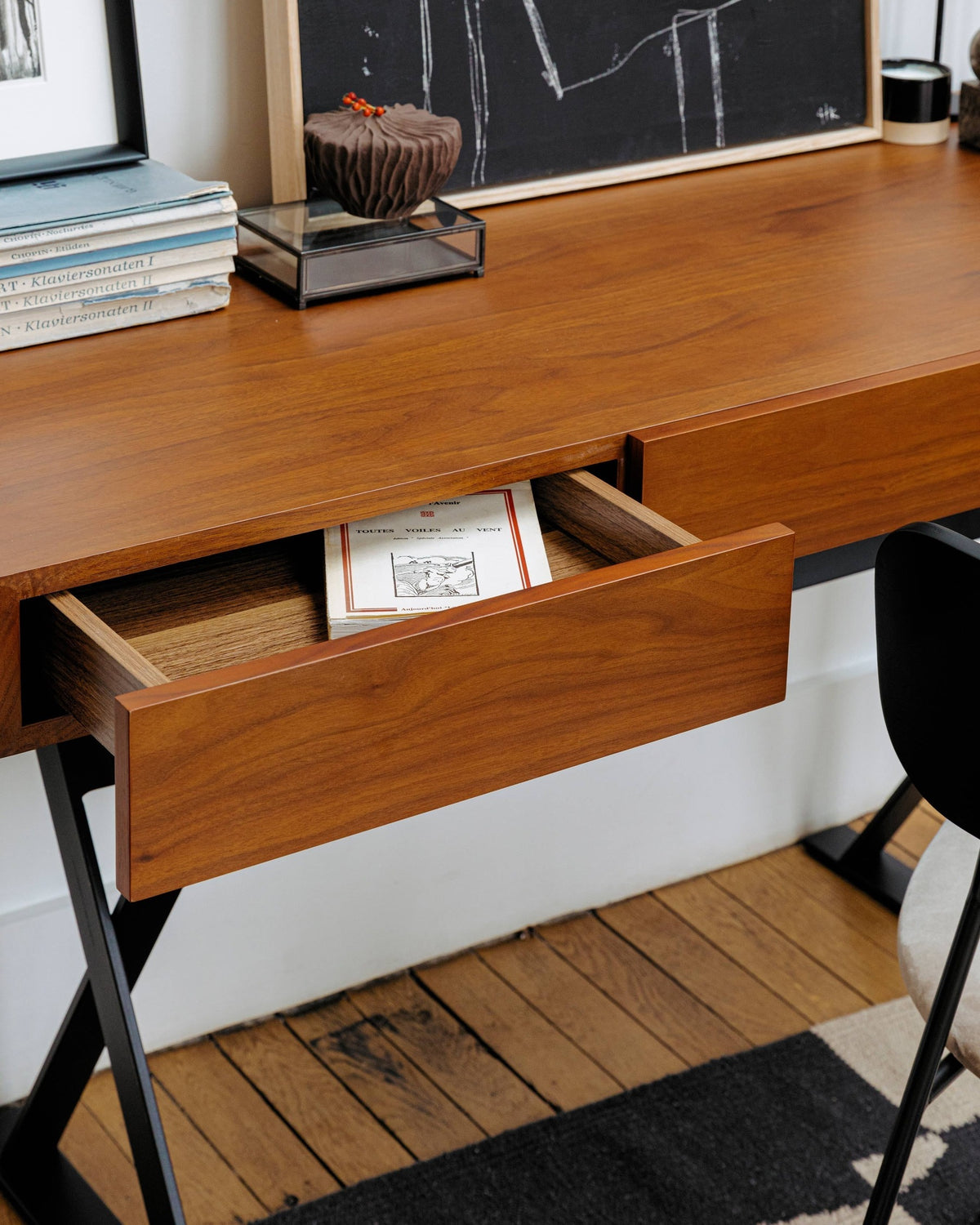 Tuxedo Designer Desk - Brown