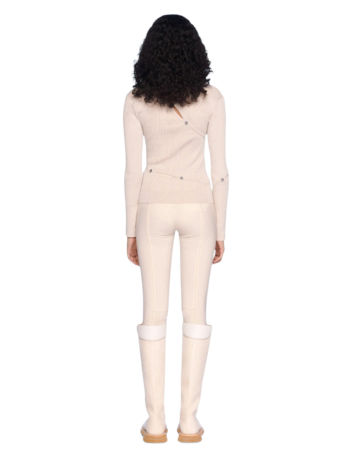 90€ / 25 sold //72 QTY / ST35%   Cardigan Tordu décolleté - Light Beige