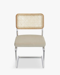 Chaise design Uberto - Cannage & Métal Chromé