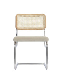 Chaise design Uberto - Cannage & Métal Chromé