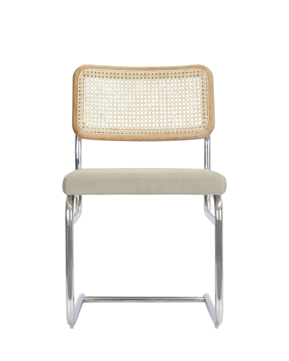 Chaise design Uberto - Cannage & Métal Chromé