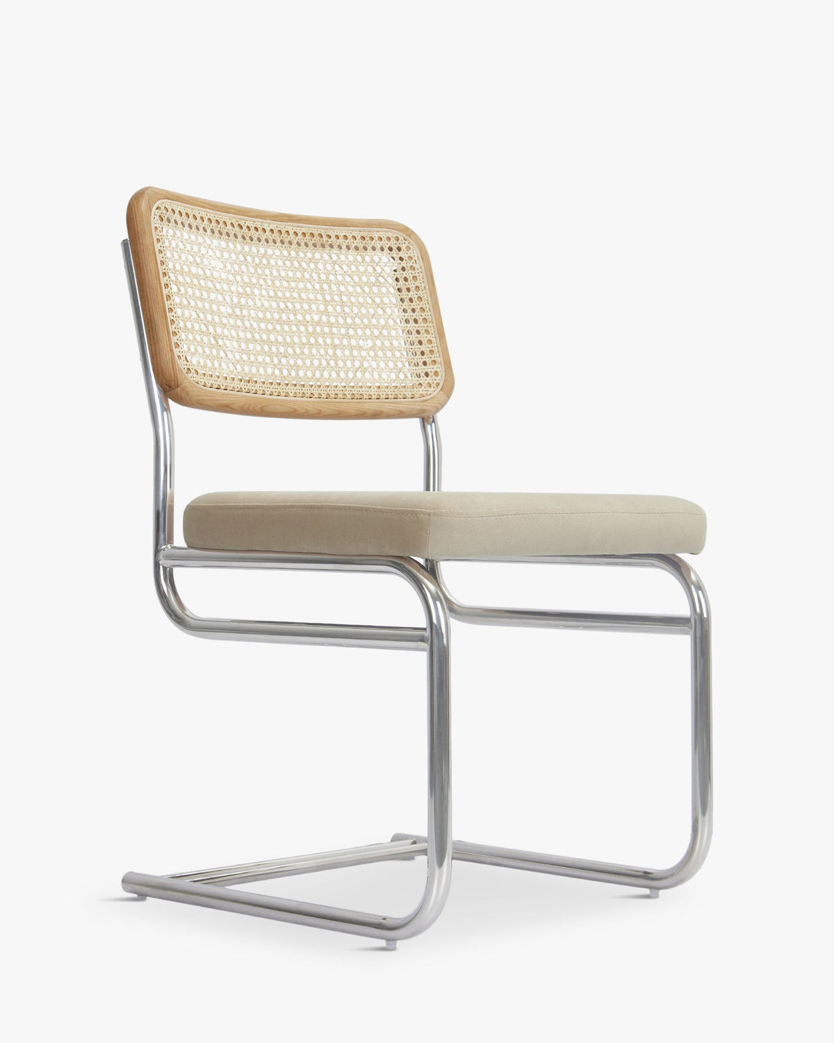 Chaise design Uberto - Cannage & Métal Chromé