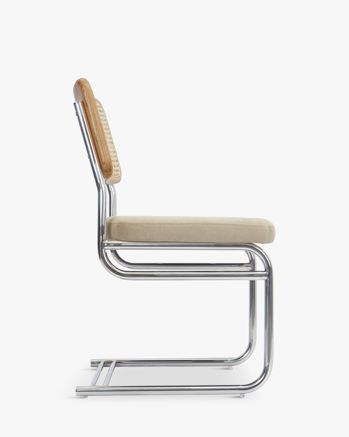 Chaise design Uberto - Cannage & Métal Chromé
